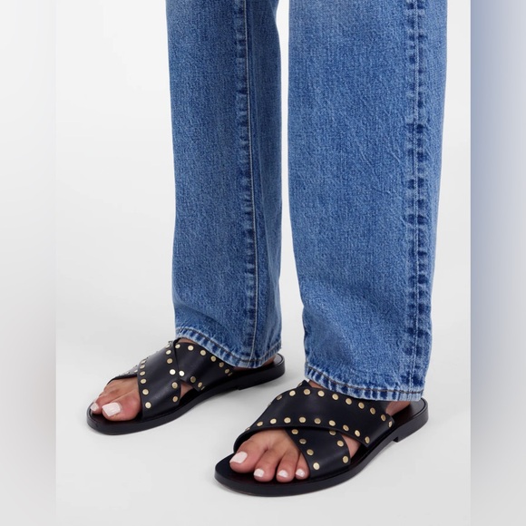 Madewell The Tuley Crossover Sandal in True Black, Size 7.5 - Picture 3 of 12